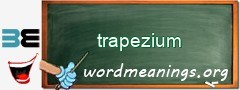 WordMeaning blackboard for trapezium